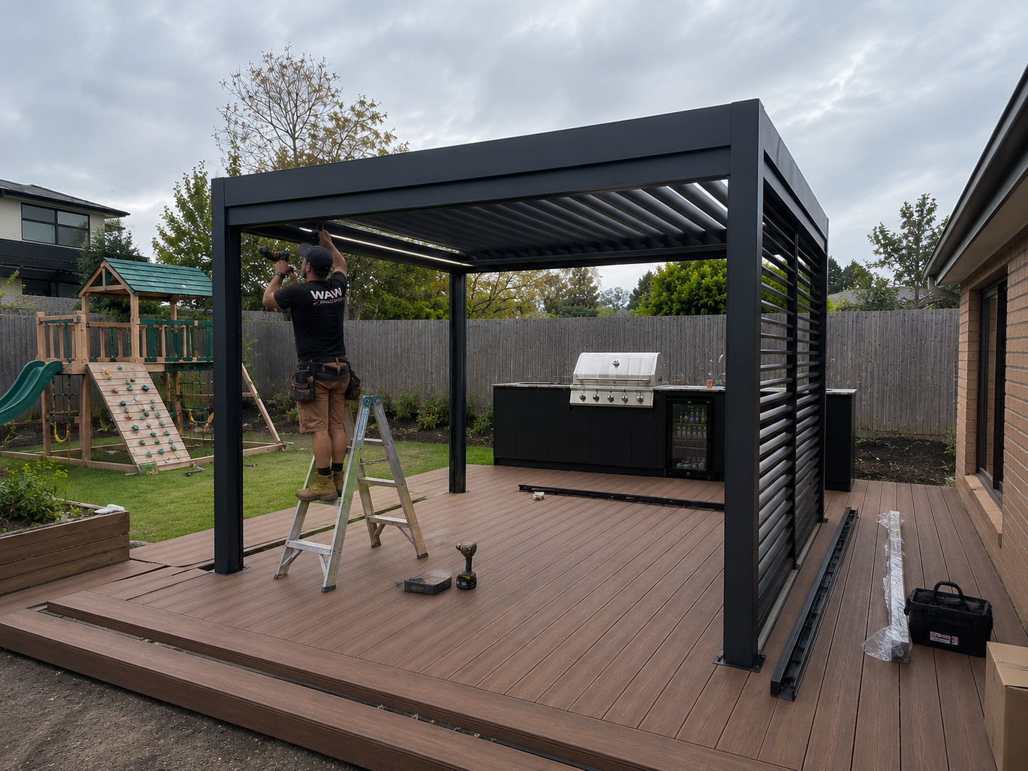 Pergola frame installation